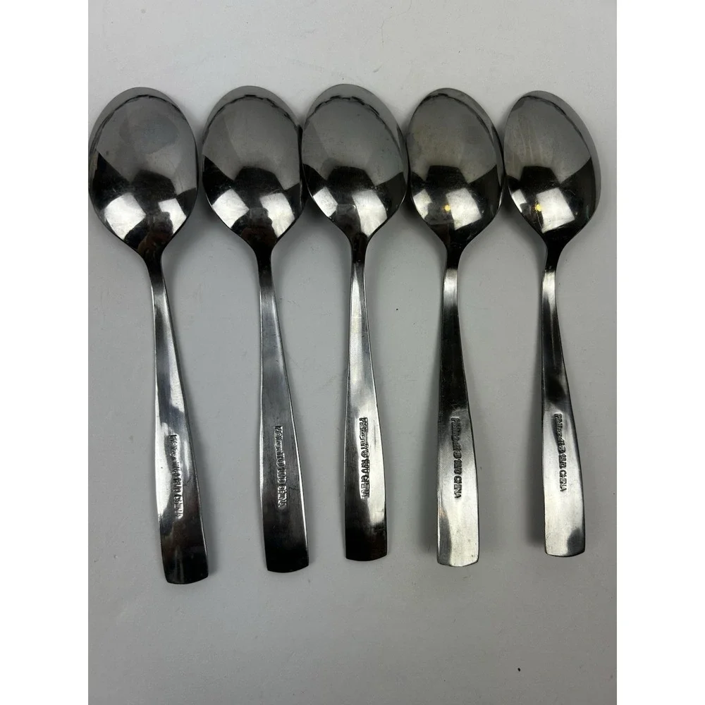 Pfaltzgraff 18/0 Flatware Lot Of 5 Stainless Steel Spoons